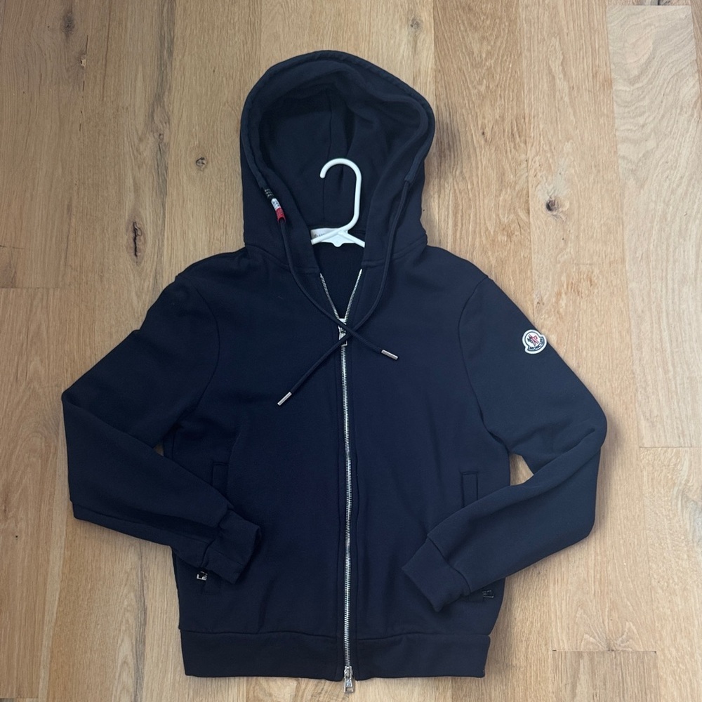 Moncler Navy Hoodie with Logo